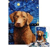 Jigsaw 1000 Pieces Chesapeake Bay Retriever Challenging To Complete Learning Educational Impossible Game for 14+ Puzzle Game Offered (50x75cm)