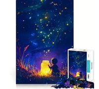 Jigsaw 1000 Pieces Child with Jar of Stars Precise Cut Art Cognitive Skill Toy Leisure Time Fun Christmas Calm Gift (50x75cm)
