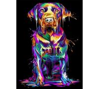 Jigsaw 1000 Pieces - Colorful Dogs Posters - Abstract Art Puzzles - Fun Memory Cognition Games - Stress Relief Toys For Family Zx69Ap