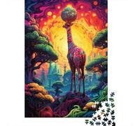 Jigsaw 1000 Pieces Colorful Giraffe19 Jigsaw Puzzles Adults Difficulty Puzzles Jigsaw Education Games Toys Family Decoration 1000pcs (75x50cm)