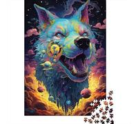 Jigsaw 1000 Pieces Colorful Psychedelic Evil Dog from The Future4 Jigsaw Puzzles Boys And Girls Puzzle Difficulty Jigsaw Puzzles Education Toys Games Family 1000pcs (75x50cm)