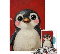 Jigsaw 1000 Pieces Cute Penguin Artwork- Brain Intelligence Challenge Addictive Toys Family Games Analysis And Logic Great Gifts (size 75x50cm)