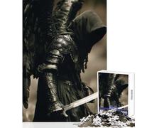 Jigsaw 1000 Pieces Dark Angel Warrior with Sword Jigsaw Puzzles for Adults For Family Fun Parent-child Interaction Brainteaser Family Games (38x26cm)