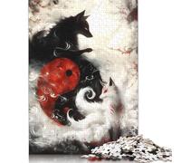 Jigsaw 1000 Pieces Death And Life Fox Fantasy Puzzles Adults Difficulty Jigsaw Puzzles Education Toys Games Family Decoration 1000pcs (75x50cm)