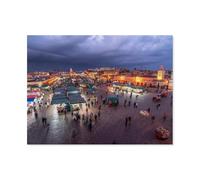 jigsaw 1000 pieces,Djemaa el Fna in Marrakech,DIY Art for Grown Ups Adults(50x70cm)-AO37