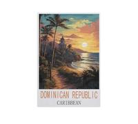 jigsaw 1000 pieces,Dominican Republic Caribbean,DIY Art for Grown Ups Adults(38x26cm)-FN73