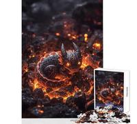Jigsaw 1000 Pieces Emberdrake︰ The Little Lava Dragon Puzzles for Teenagers Pattern Assembly Parent-child Interaction Birthday Present, Gifts, (38x26cm)