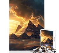 Jigsaw 1000 Pieces Eternal Pyramids Egypt Puzzles for Teenagers Pattern Assembly Parent-child Interaction Birthday Present, Gifts, (50x75cm)