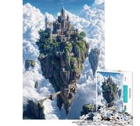 Jigsaw 1000 Pieces Floating Castle in The Clouds Brain Intelligence Challenge Addictive Toys Family Games Suitable for Couples Art Work Gifts (size 38x52cm)