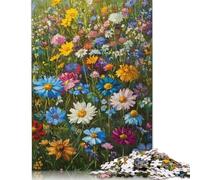 Jigsaw 1000 Pieces Floral Wildflower Field Jigsaw Puzzles Adults Difficulty Puzzles Jigsaw Education Games Toys Family Decoration 1000pcs (75x50cm)
