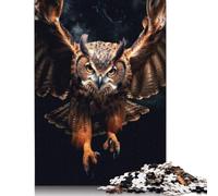 Jigsaw 1000 Pieces Flying Owl at Night Puzzle Jigsaw Adults Puzzles Jigsaw Education Game Educational Toys Gifts Jigsaw Puzzles 1000pcs (38x26cm)