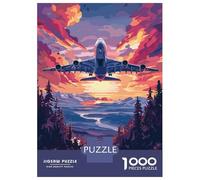 Jigsaw 1000 Pieces for Adults A380 Beautiful Tech Plane Adult Jigsaw Brain Teaser Game Staycation Kill Time Help The Brain Exercise 38x26cm/1000pcs
