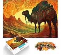 jigsaw 1000 pieces for adults Abstract painting Camel Stress Reliever Difficult Challenge Secret Santa Gifts 26x38cm