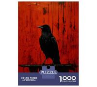Jigsaw 1000 Pieces for Adults Abstract Raven Adult Jigsaw Brain Teaser Game Staycation Kill Time Help The Brain Exercise 70x50cm/1000pcs