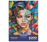 Jigsaw 1000 Pieces for Adults Abstract Woman Art Print-9 Jigsaw for Adults Relaxing Games Analysis And Logic Deal As Gifts for The Whole Family 52x38cm/1000pcs
