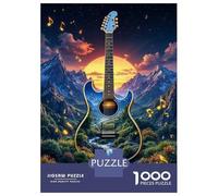 Jigsaw 1000 Pieces for Adults Acoustic Guitar Nature Scene Puzzle for Adults Anti-Stress Toys Difficult Challenge Unique Birthday And Gifts 70x50cm/1000pcs