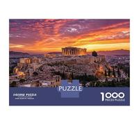 Jigsaw 1000 Pieces for Adults Acropolis Sunset Adult Jigsaw Puzzle Relax Games Birthday Present Deal As Gifts for The Whole Family 38x26cm/1000pcs