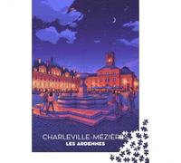 Jigsaw 1000 Pieces for Adults Affiche Charleville-Mézières, Toy Wall Decor, Home Art Decor,with Matching Poster And Trivia Sheet 70x50cm/1000pcs