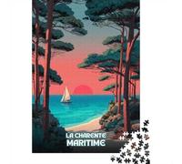 Jigsaw 1000 Pieces for Adults Affiche Coucher De Soleil, Toy Wall Decor, Home Art Decor,with Matching Poster And Trivia Sheet 70x50cm/1000pcs