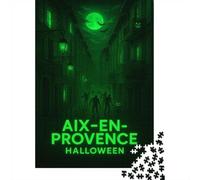 Jigsaw 1000 Pieces for Adults Affiche Halloween Aix-en-Provence, Toy Wall Decor, Home Art Decor,with Matching Poster And Trivia Sheet 38x26cm/1000pcs