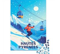 Jigsaw 1000 Pieces for Adults Affiche Hautes Pyrénées, Toy Wall Decor, Home Art Decor,with Matching Poster And Trivia Sheet 70x50cm/1000pcs