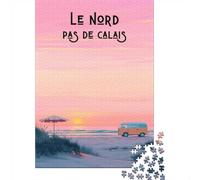 Jigsaw 1000 Pieces for Adults Affiche Le Nord Pas De Calais, Toy Wall Decor, Home Art Decor,with Matching Poster And Trivia Sheet 38x26cm/1000pcs