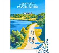 Jigsaw 1000 Pieces for Adults Affiche Pays De La Loire, Toy Wall Decor, Home Art Decor,with Matching Poster And Trivia Sheet 38x26cm/1000pcs