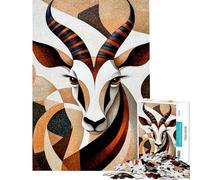 Jigsaw 1000 Pieces for Adults African Antelope Puzzles for Adults Toy Wall Decor Difficult Challenge Deal As Gifts for The Whole Family (Size 38x52cm)