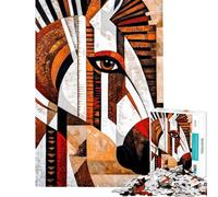Jigsaw 1000 Pieces for Adults African Zebra Art Jigsaw for Adults Relaxing Games Analysis And Logic Deal As Gifts for The Whole Family (50x75cm)