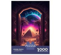 Jigsaw 1000 Pieces for Adults An Ancient Retro Pyramid Adult Jigsaw Brain Teaser Game Staycation Kill Time Help The Brain Exercise 52x38cm/1000pcs
