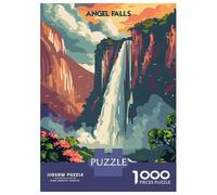 Jigsaw 1000 Pieces for Adults Angel Falls Majesty Jigsaw for Adults Relaxing Games Analysis And Logic Deal As Gifts for The Whole Family 70x50cm/1000pcs
