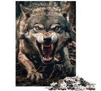 Jigsaw 1000 Pieces for Adults Angry Wolf Difficult And Challenge Tough Challenge Educational Games for 14+ Puzzle Game Offered (50x75cm)