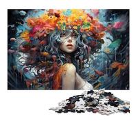 Jigsaw 1000 Pieces for Adults Anime Girl Among Mushrooms Puzzle Educational Games Christmas Birthday Gifts for And Teenager Age 14 Years Up 1000pcs(75x50cm)