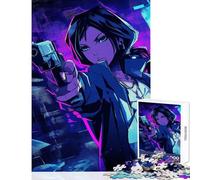Jigsaw 1000 Pieces for Adults Anime Girl Gun Bitcoin Hands-on Game Analysis And Logic Anti-Stress Toys Enhance Love between Couples (50x75cm)