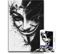 Jigsaw 1000 Pieces for Adults Anonymous Mask Art Vendetta Presents for Women Fun Games for 14+ Puzzle Game Offered (size 38x52cm)