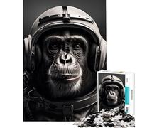 Jigsaw 1000 Pieces for Adults Ape Soviet Astronaut Difficult And Challenge For Family Fun Fun Games for And 14 Years And over (50X75CM)