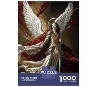 Jigsaw 1000 Pieces for Adults Archangel Michael Archon of Holy Fire Jigsaw for Adults Relax Games Difficult Hard Deal As Gifts for The Whole Family 38x26cm/1000pcs