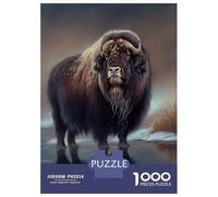Jigsaw 1000 Pieces for Adults Arctic Muskox Oil Paint Jigsaw for Adults Relaxing Games Analysis And Logic Deal As Gifts for The Whole Family 38x26cm/1000pcs