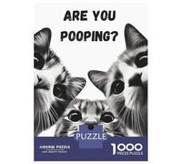 Jigsaw 1000 Pieces for Adults Are You Pooping Cats Adult Jigsaw Puzzle Relaxing Games Stress Reliever Unique Birthday And Gifts 70x50cm/1000pcs