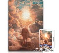 Jigsaw 1000 Pieces for Adults Ascension Into Light Relaxing Peaceful Indoor Fun Accurate Piece Cutting Play Toy Size 38x26cm