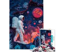 Jigsaw 1000 Pieces for Adults Astronaut in Alien World Puzzle for Adults Hands-on Game Presents for Women Deal As Gifts for The Whole Family (Size 38x26cm)