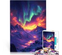 jigsaw 1000 pieces for adults Aurora Borealis Mountain Landscape Lustige Spiele einzigartiges Herausforderungsspiel38x26cm