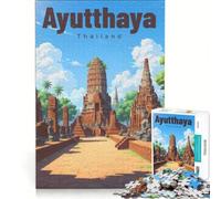 jigsaw 1000 pieces for adults Ayutthaya Ruins in Tranquil Light | For Family Fun Every Piece is Unique deal as gifts for the whole family 38x52cm
