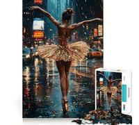 Jigsaw 1000 Pieces for Adults Ballet in The Rain Accurate Joint Fun Smart Play Gift Peace Time Play Birthday Decor Gift (38x26cm)