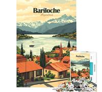 Jigsaw 1000 Pieces for Adults Bariloche, Argentina Landscape Brain Intelligence Challenge Addictive Toys Hands-on Game Wall Art Gifts Ideas (size 38x52cm)