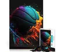 Jigsaw 1000 Pieces for Adults Basketball Colorful Accurate Joint Fun Smart Play Gift Peace Time Play Birthday Decor Gift (38x26cm)