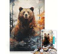 Jigsaw 1000 Pieces for Adults Bear Land, Toy Wall Decor, Parent-child Interaction, for Is Ideal As A Gift 50x75cm
