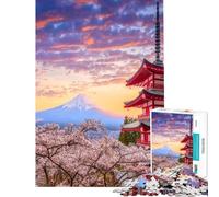 Jigsaw 1000 Pieces for Adults Beautiful View Mt Fuji Help The Brain Exercise Perfect Decoration Brain Teaser Game Suitable for Ages 14 And Up (38x52cm)