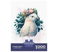 Jigsaw 1000 Pieces for Adults Beautiful White Dove Adult Jigsaw Brain Teaser Game Staycation Kill Time Help The Brain Exercise 38x26cm/1000pcs