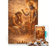 Jigsaw 1000 Pieces for Adults Bhagavad Gita, Brain Teaser Game, Interesting Stress Reduction, Improving Love between Couples 38x26cm